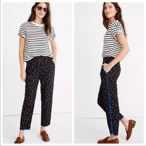 Madewell Prairie Poises Black Floral Track Pants Small